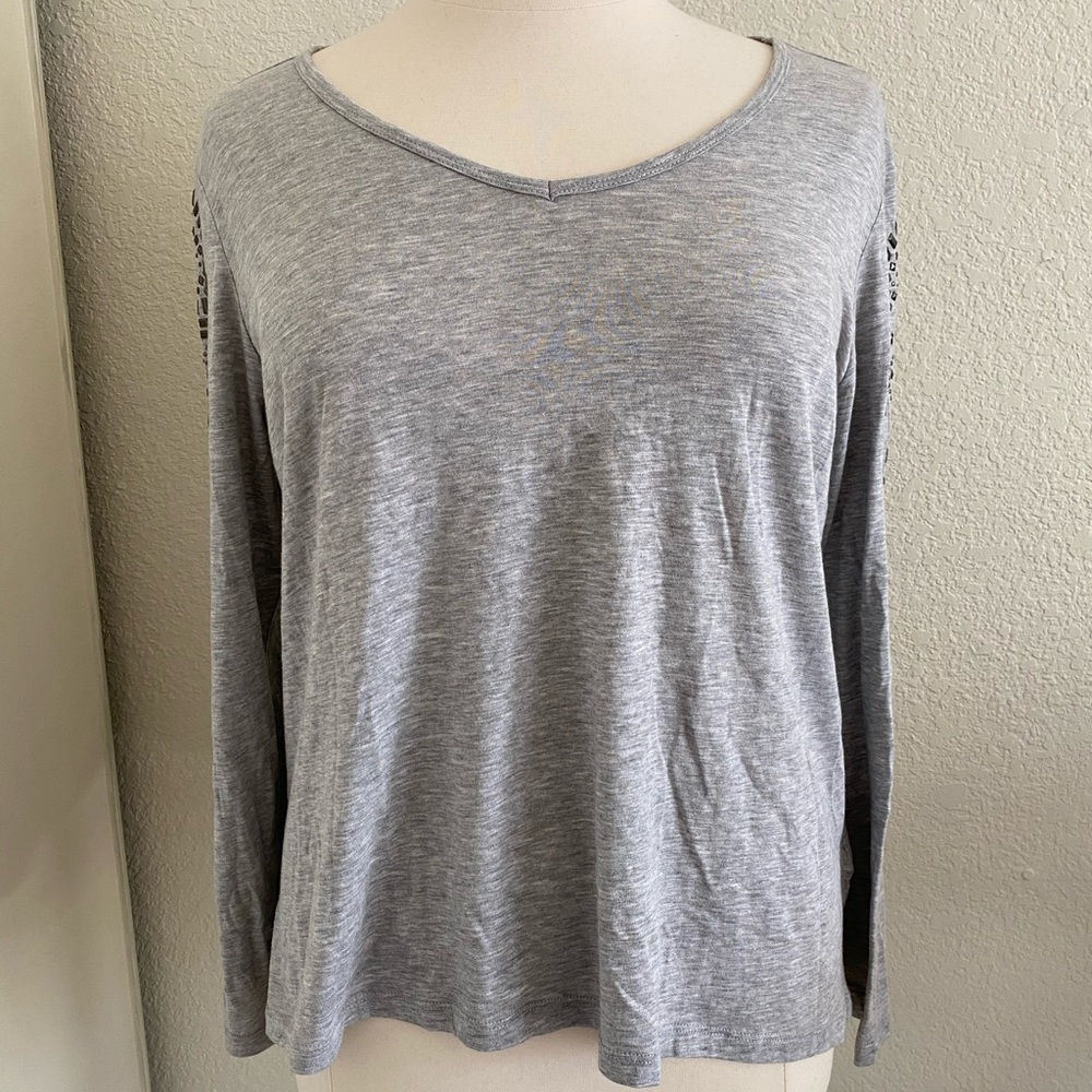 Grey long sleeve with stud detail
